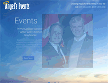 Tablet Screenshot of angelsevents.ca